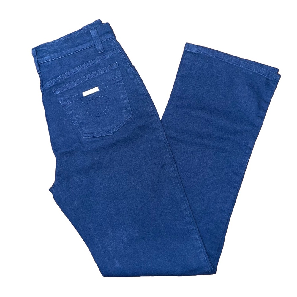 Vintage 90s Salvatore Ferragamo Bootcut Jeans Quiet Luxury Minimalist Retro